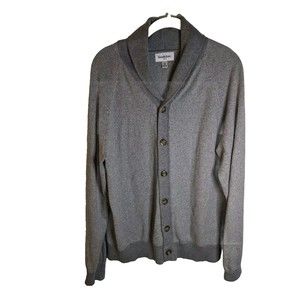 Goodfellow & Co Men's Gray Shawl Collar Button-Up Sweater